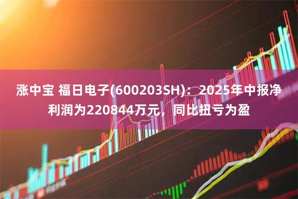 涨中宝 福日电子(600203SH):2025年中报净利润为220844万元,同比扭亏为盈