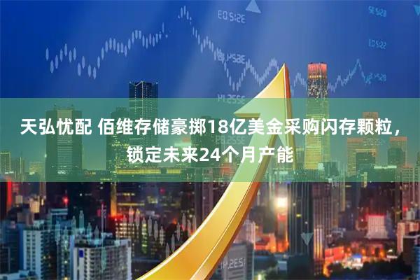 天弘忧配 佰维存储豪掷18亿美金采购闪存颗粒，锁定未来24个月产能